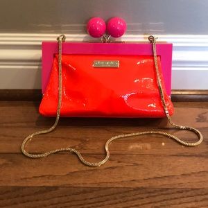Kate Spade clutch with chain